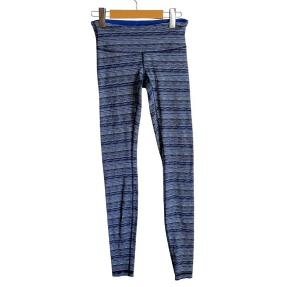 Lululemon Wunder Under Pant III Size 4 Space Dye Twist Sapphire Blue Multi - Picture 2 of 12